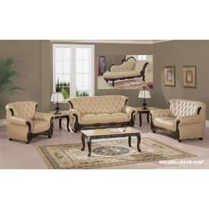  Global Furniture Contemporary Cappuccino Leather Living Room 