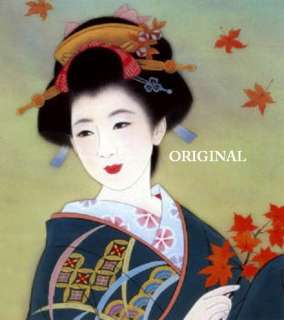 Autumn Geisha Cross Stitch Pattern Oriental Asian TBB  