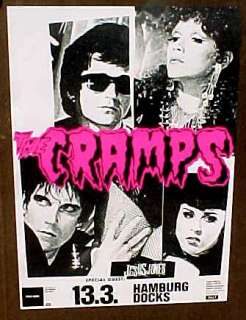 Cramps the 1990 german tour poster Hamburg Docks  