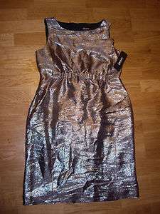 DKNY DONNA KARAN NEW YORK Gold Dress Sz 6  