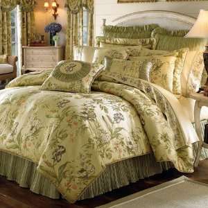    Iris Natural Floral King Comforter Set By Croscill