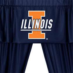 University of ILLINOIS Illini CURTAINS/Drapes+VALANCE  