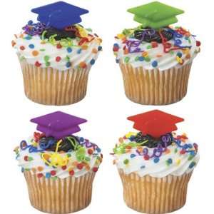  Four Color Graduation Hats Cupcake Toppers   24 picks 