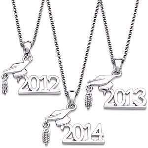   Silver Graduation Year Necklace   Personalized Jewelry Jewelry