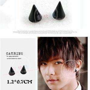 Lot x 12 Pairs Magnetic Earring Black Cone No Earhole  