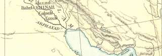 MIDDLE EASTNations post Flood;of Canaan,1900 old map  