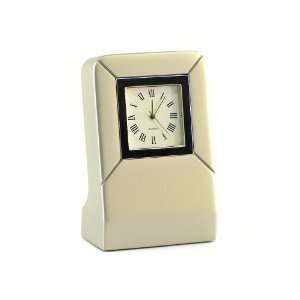  Matte Polished Silver Forte Desktop Clock 