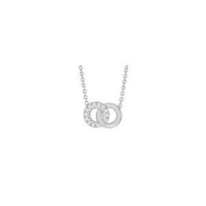 ZALES Endless Diamond® Double Circle Necklace in 14K White Gold 1/3 