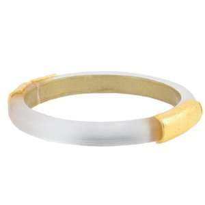  Silver Small Hinged Bracelet With Gold by Alexis Bittar 