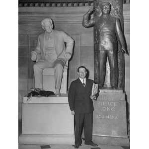  Senator Allen J. Ellender, Posing Between Other Great 