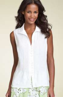 Jones New York Collection Tissue Weight Linen Blouse  