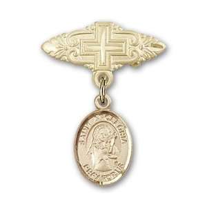   Baby Badge with St. Apollonia Charm and Badge Pin with Cross Jewelry