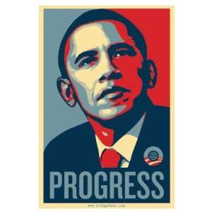 Barack Obama Progress Poster Car Magnet