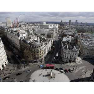 com View from Nelsons Column Showing London Eye, Whitehall, Big Ben 