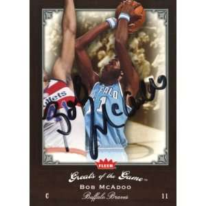 Bob McAdoo Authentic Autographed 2005 06 Fleer Greats of the Game 