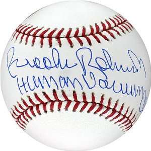Brooks Robinson Autographed Baseball   with HUMAN VACUUM Inscription