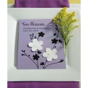   Blossoms Personalized Favor Card   Candy Apple