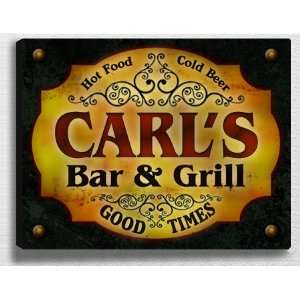  Carls Bar & Grill 14 x 11 Collectible Stretched 