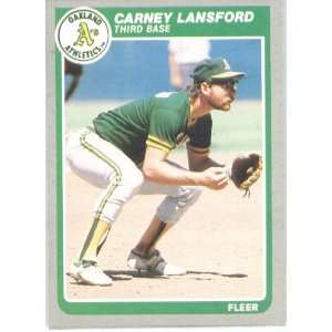  1985 Fleer # 429 Carney Lansford Oakland Athletics 