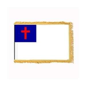  Christian Flag Fringed with Pole Hem