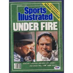  Tom Landry/Chuck Noll Signed SI Sports Illustrated Sports 