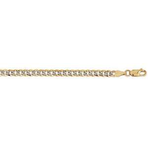  4.5mm White Pave Curb (Cuban Link) Jewelry