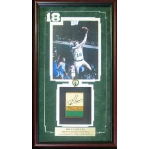 Dave Cowens Autographed Framed Boston Garden Floor Piece w/ Unsigned 