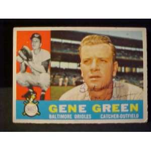 Gene Green Baltimore Orioles #269 1960 Topps Signed Autographed 