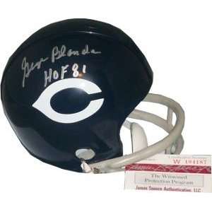 George Blanda Autographed/Hand Signed Chicago Bears 2bar TB Mini 