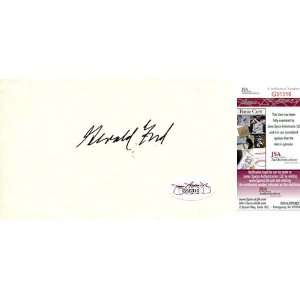 Gerald Ford Autographed 3x5 Postcard JSA
