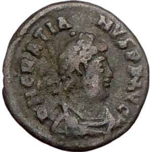  GRATIAN 367AD Authentic Genuine Ancient Roman Coin WREATH 