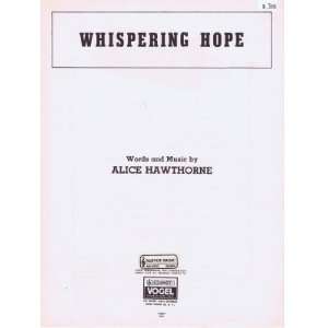 Whispering Hope   Vocal Solo Alice Hawthorne  Books