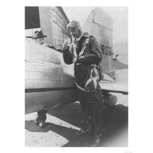 Howard Hughes Pilot Boarding Plane in Full Uniform Photograph   Newark 