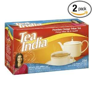 Tea India Assam Tea Blend, Orange Pekoe, 216 Round, 2 Cup Tea Bags, 24 