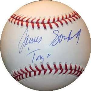 James Gandolfini Autographed Baseball Tony Inscription
