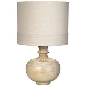  Jamie Young Lotus White Washed Wood Table Lamp