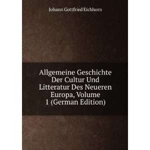   Europa, Volume 1 (German Edition) Johann Gottfried Eichhorn Books