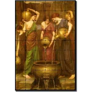 Danaides by John William Waterhouse   Old World Tumbled Marble Tile 