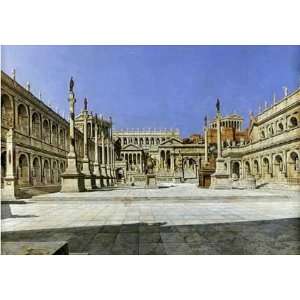  The Roman Forum by Joseph theodore Hansen 10.00X7.00. Art 