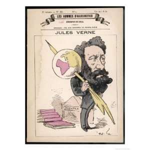 Jules Verne French Science Fiction Writer Giclee Poster Print by 