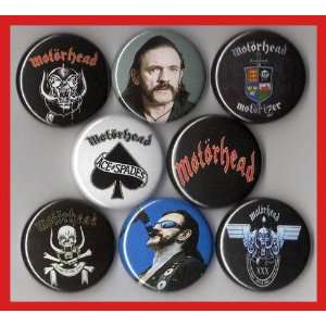  Motorhead Lemmy Kilmister Set of 8   1 Inch Buttons 