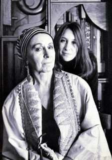 louise nevelson and her granddaughter neith nevelson posing for a