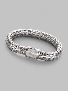 John Hardy   Diamond, Sterling Silver & 18K White Gold Bracelet