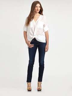 BCBGMAXAZRIA   Semra Knotted Front Top