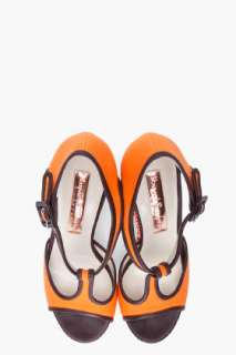 Rupert Sanderson Orange Kalit Wedges for women  