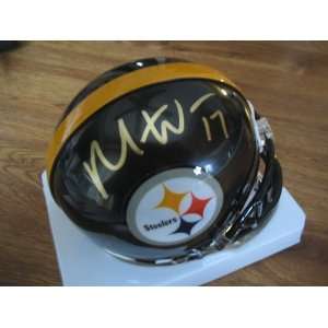  MIKE WALLACE SIGNED AUTOGRAPHED PITTSBURGH STEELERS MINI 
