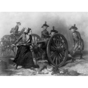 Molly Pitcher Battle of Monmouth 1778 Engraving 8 1/2 X 11 Photograph