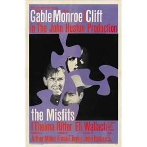   Poster Australian 13x30 Clark Gable Marilyn Monroe Montgomery Clift
