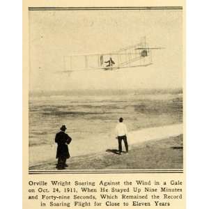  1922 Print Orville Wright Aircraft World Record Flight 