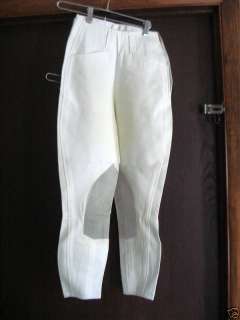 Equestrian Riding Pants Size Ladies L 24, White, New  